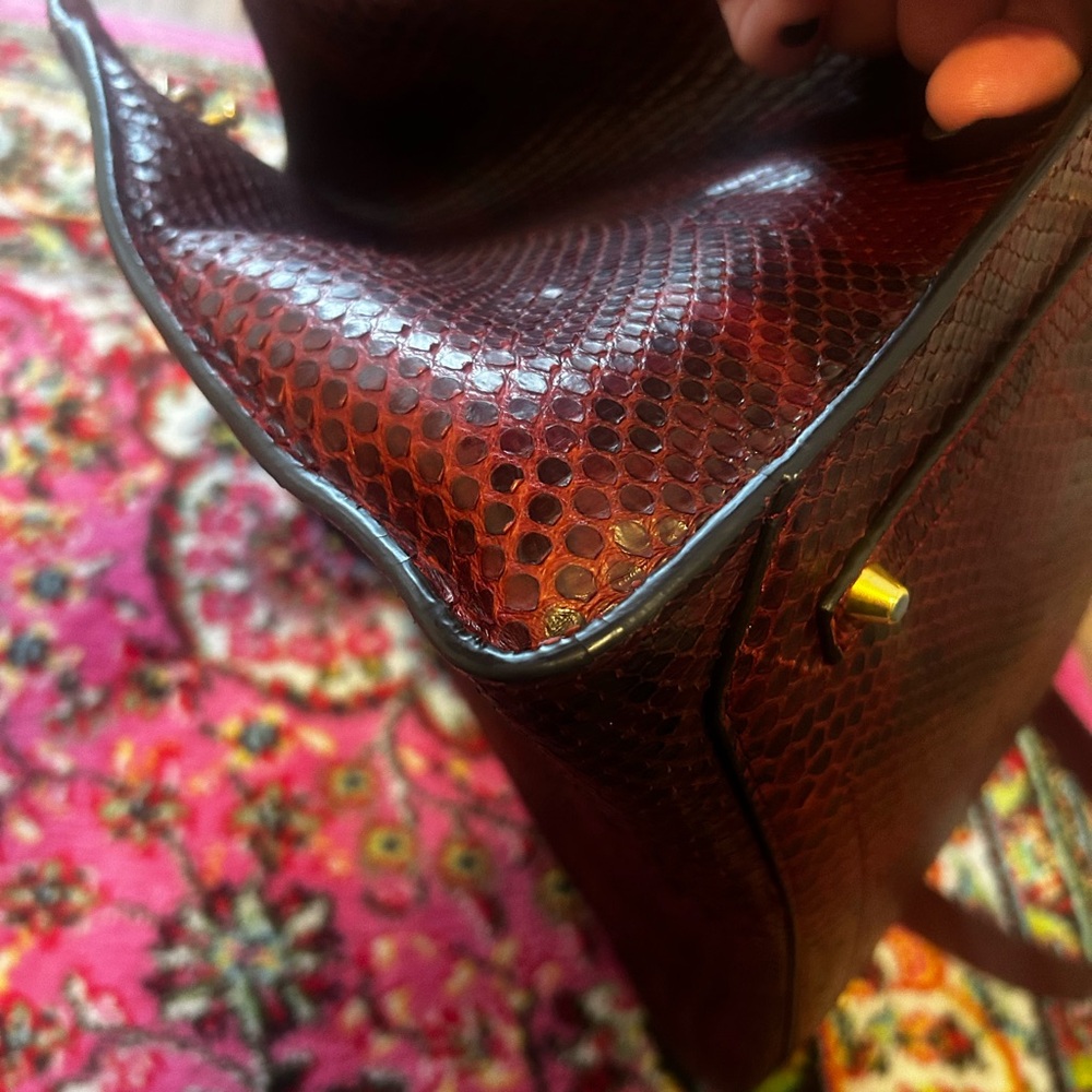 EUC Anya Hindmarch Python Ephson Leather Bag - Picture 5 of 8